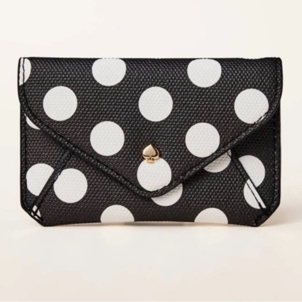 New Kate spade x Target polka dot envelope wallet gold accent collab girly luxe